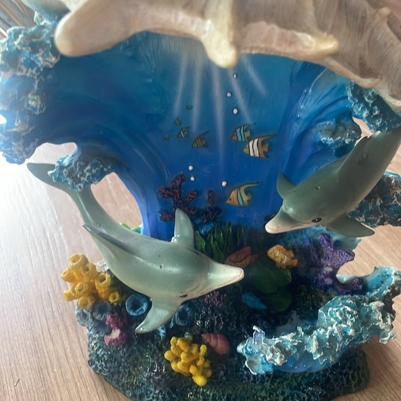 Marine Life Collection Dolphin Figurine Seashell Night Light Lamp - Wild Life - Picture 3 of 12